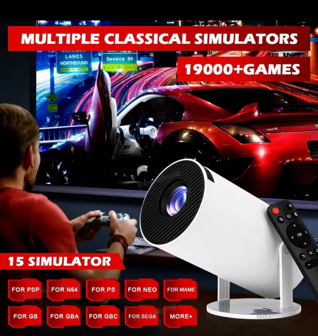 🎮📽️ Combo Proyector Profesional 2 en 1 HY300PRO ¡Cine + Juegos Retro en un Solo Equipo!