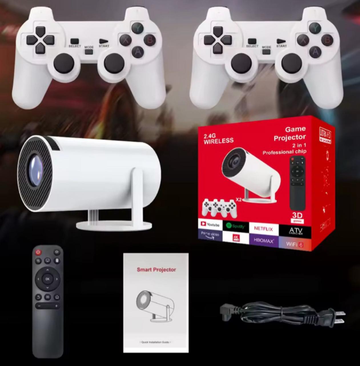 🎮📽️ Combo Proyector Profesional 2 en 1 HY300PRO ¡Cine + Juegos Retro en un Solo Equipo!